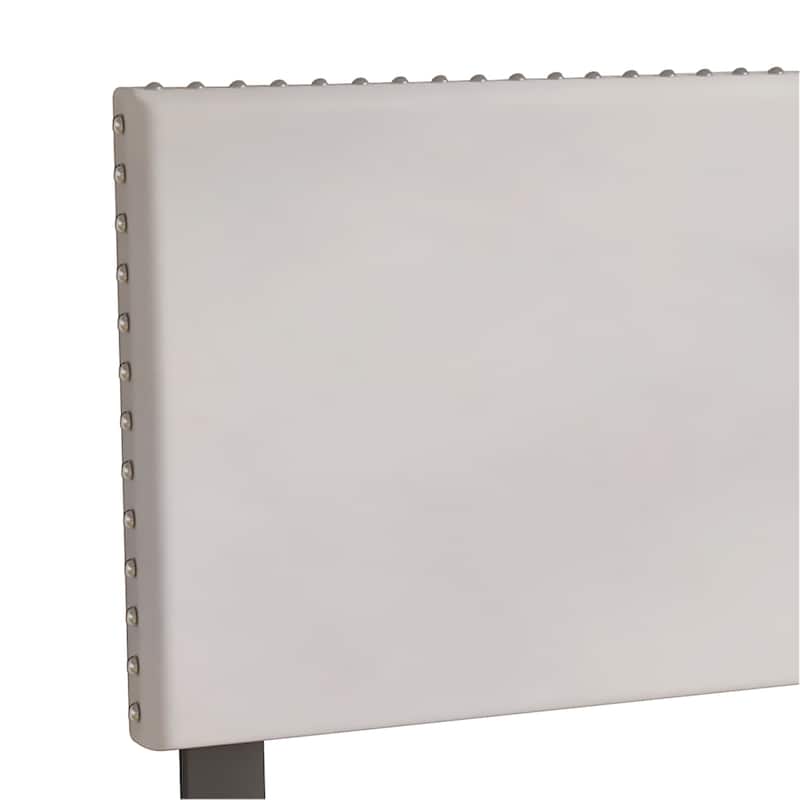 CraftPorch Glam Velvet Nailhead Trim Upholstered Adjustable Headboard