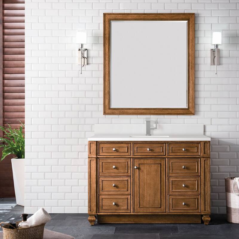James Martin Vanities 157-V48-1WZ Bristol 48" Single Basin Walnut Wood