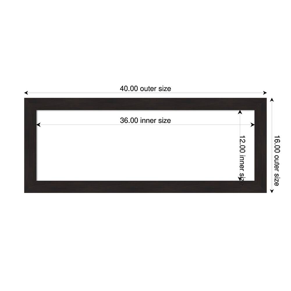 Amanti Art Furniture Espresso Narrow Framed Dry Erase Magnetic Board