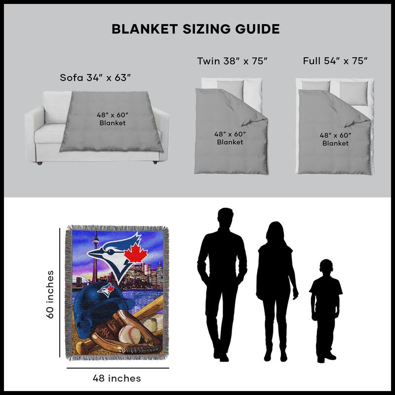 MLB Woven Tapestry Throw Blanket