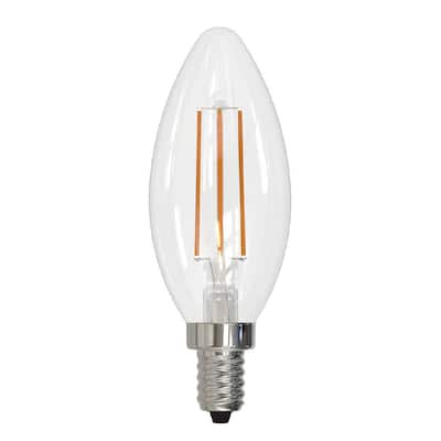 Bulbrite Pack of (4) Dimmable Clear Filament B11 Candelabra (E12) LED Bulb