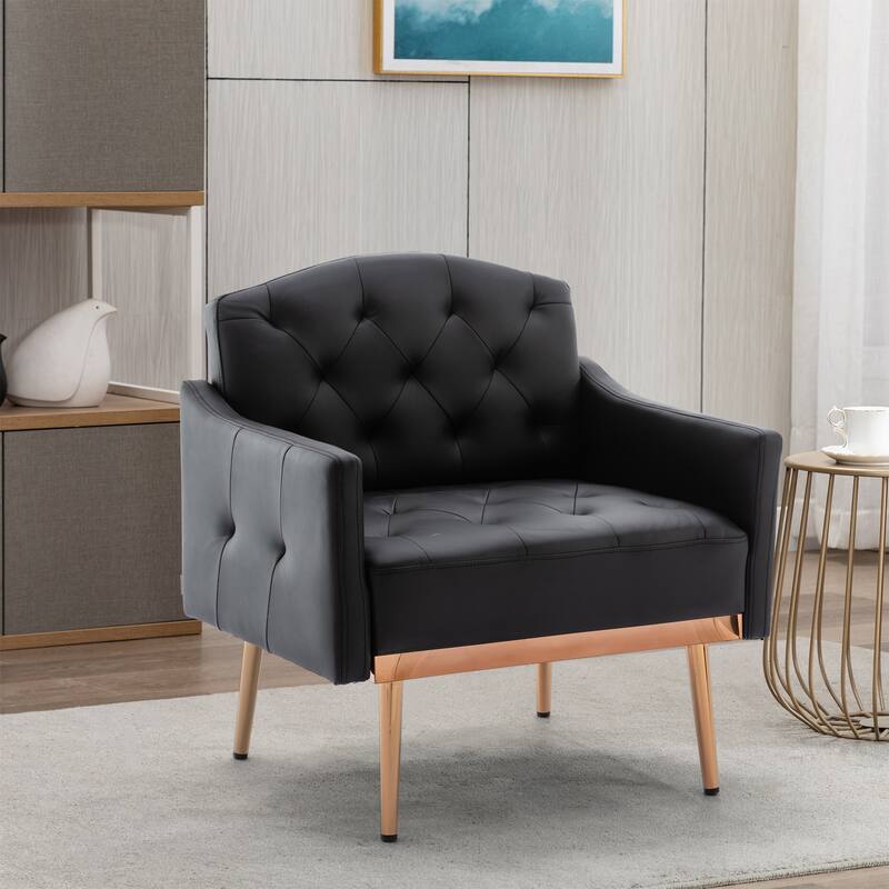 Tufted Decorative Fabric Armchair