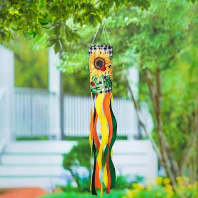 40" Sunflower Ladybugs Windsock
