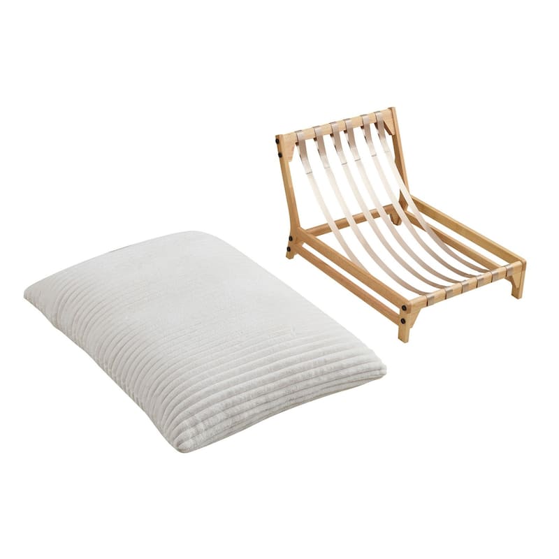 Single Seat Armless Corduroy Lazy Sofa With Backrest