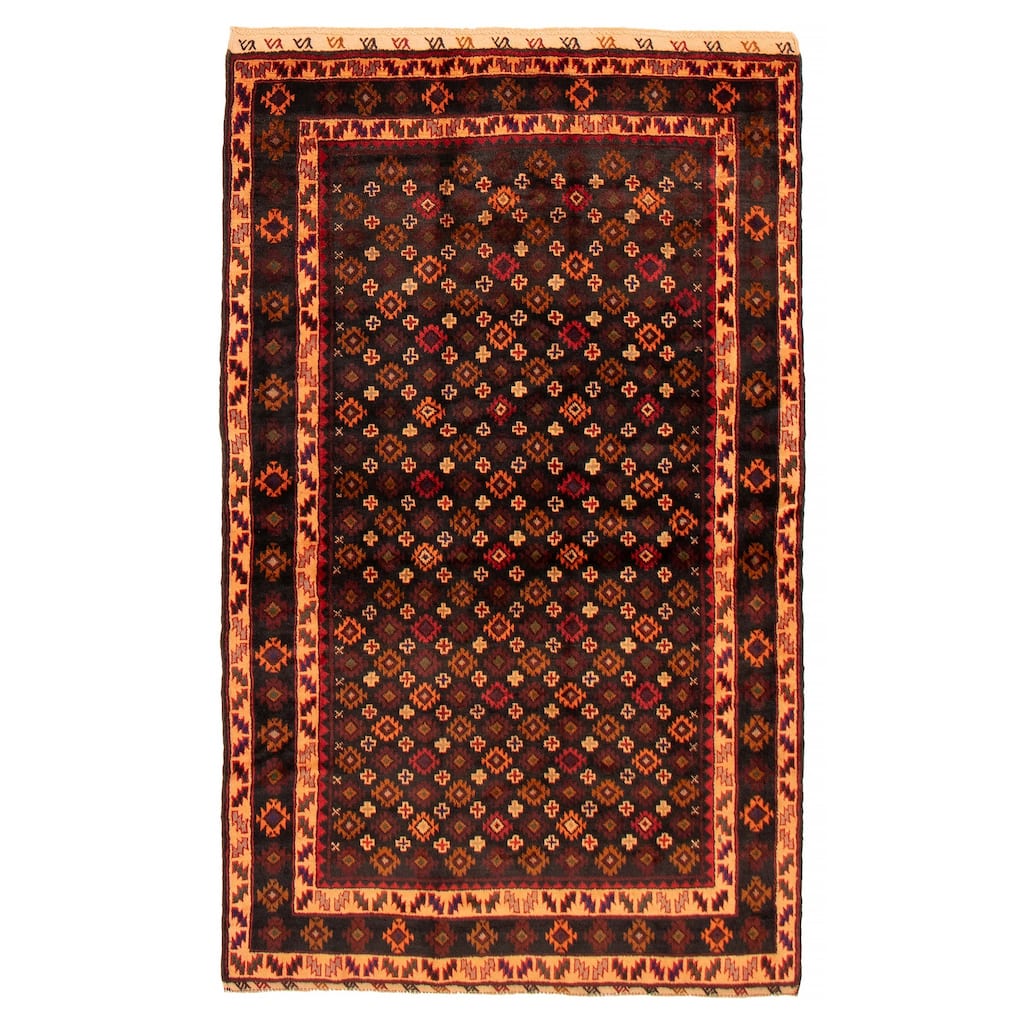 Teimani Black Rug 4'5" x 7'5" - 4'5 x 7'5