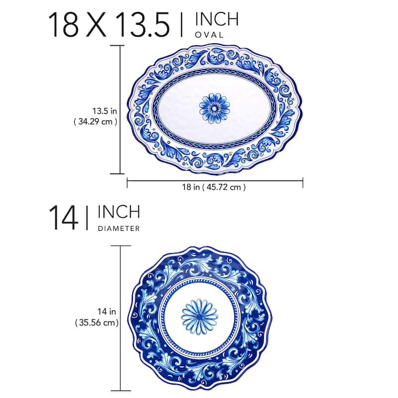 Certified International Veranda Melamine 2-piece Platter Set