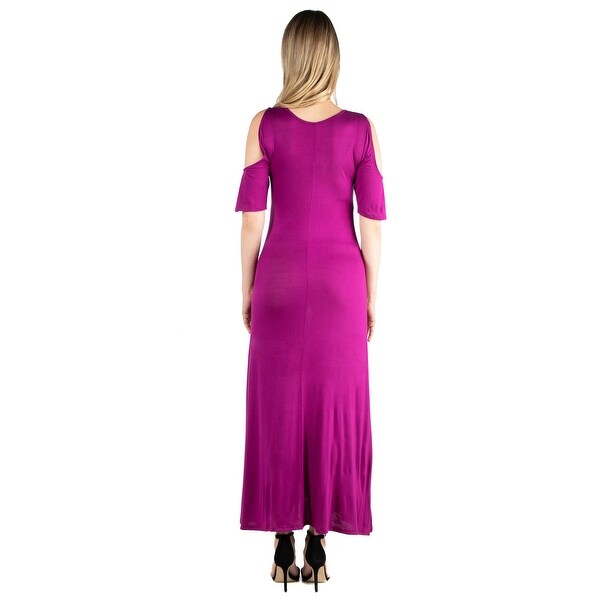 cold shoulder maternity maxi dress
