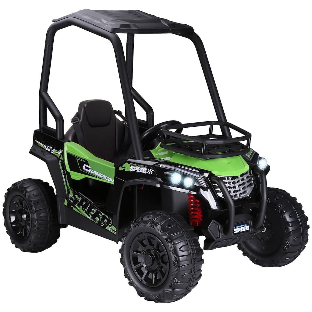 12V Ride on Car for Kids, Battery Powered Electric UTV Toy Car with Remote Control, Metal Spring Suspension, Off-Road Vehicle