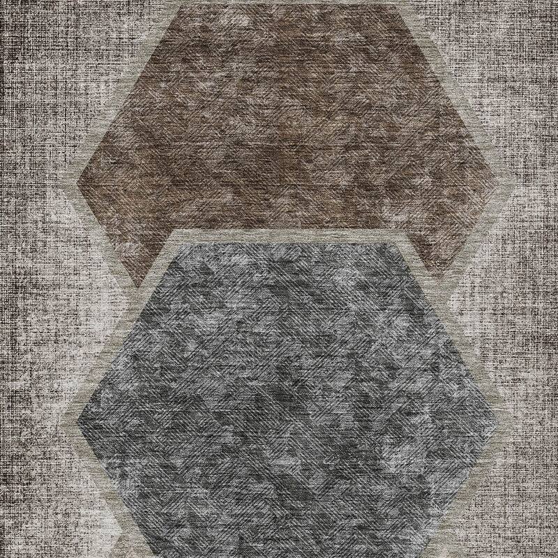 HomeRoots Geometric Transitional Rectangle Outdoor Rug