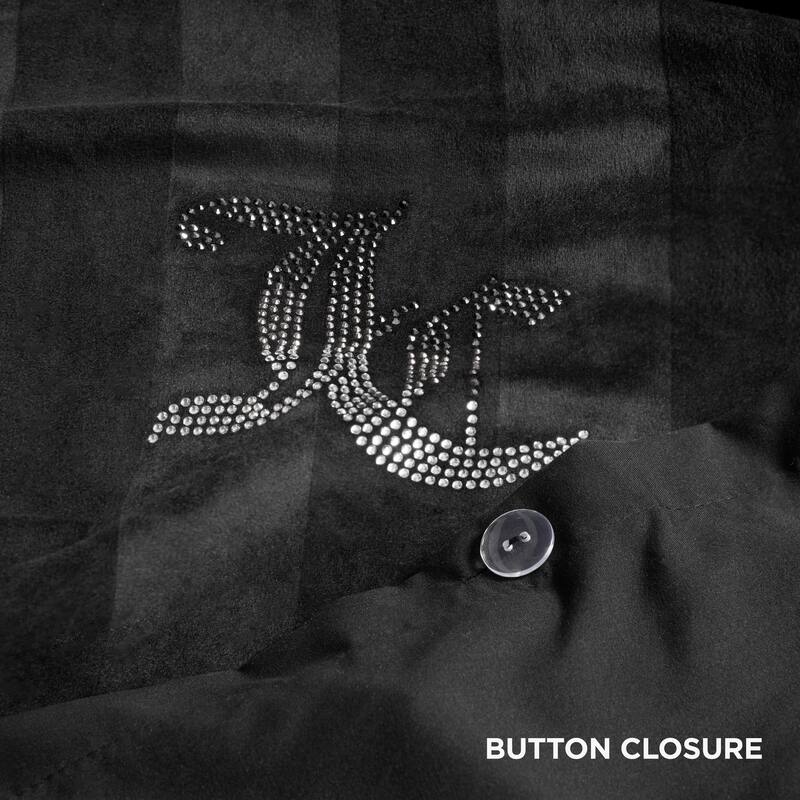 Juicy Couture Jenny Velour Striped Jacquard Duvet Sets