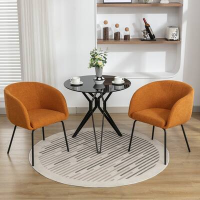 Set of 2 Dining Chair With Metal Legs