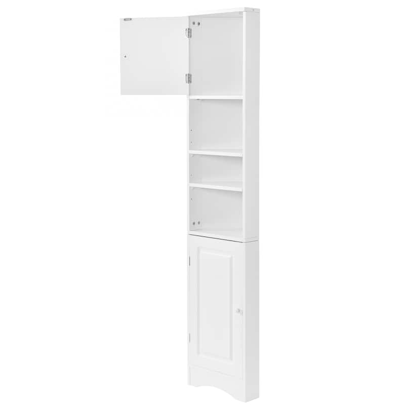 Corner Bathroom Storage Cabinet with Two Doors