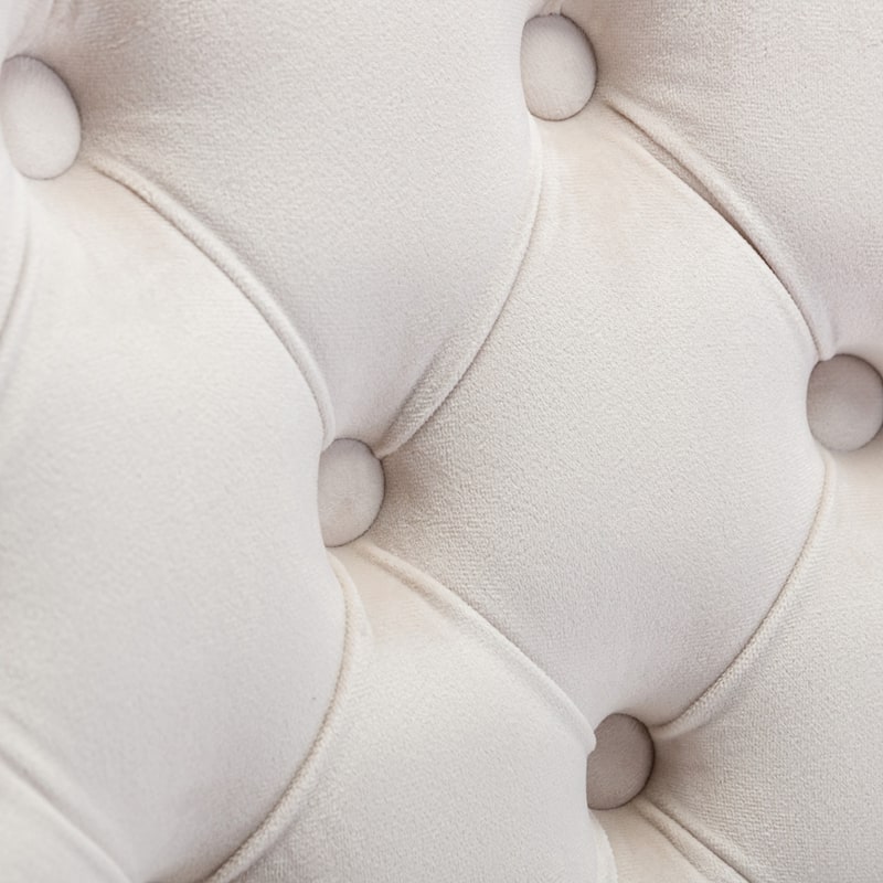 Modern Velvet Upholstered Tufted Button Home Office Chair