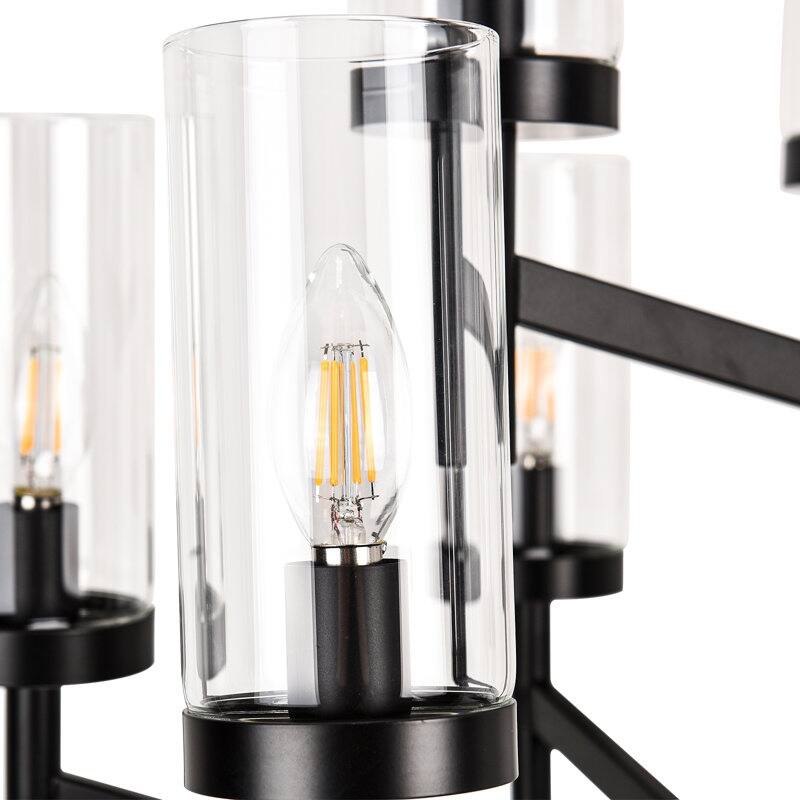 9 - Light Dimmable Tiered Chandelier - N/A