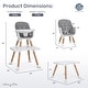 preview thumbnail 3 of 19, Dream On Me Luna 4-in-1 Convertible Baby High Chair