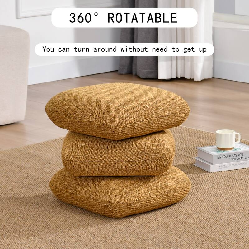 Modern 360° Swivel Multi-Layer Upholstered Ottoman