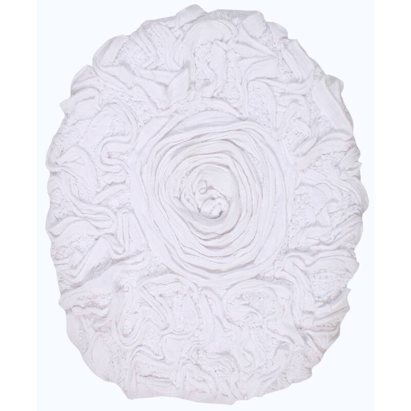Home Weavers Bell Flower Cotton Soft, Water Absorbent Toilet Seat Lid Cover, Machine Washable 18"x18" Toilet Lid Cover
