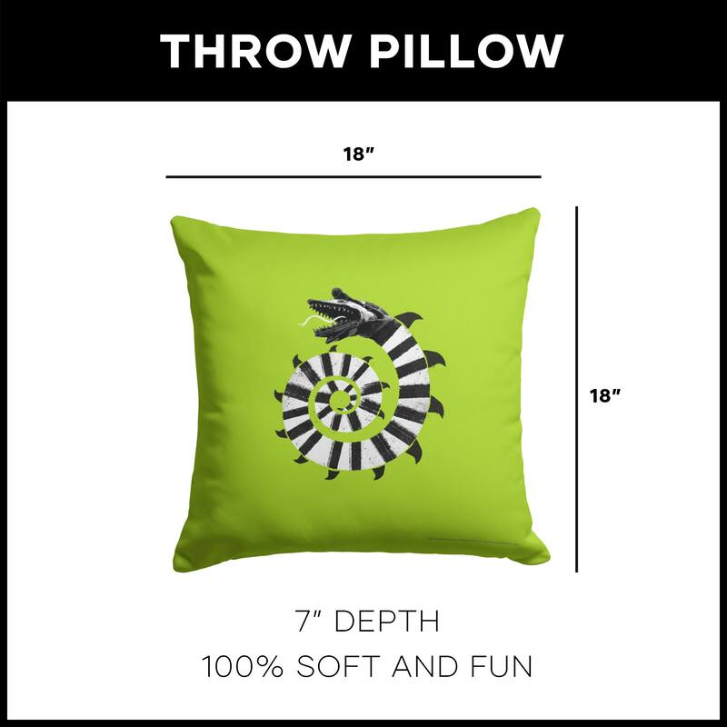 Warner Brothers Beetlejuice 18 Inch Throw Pillow