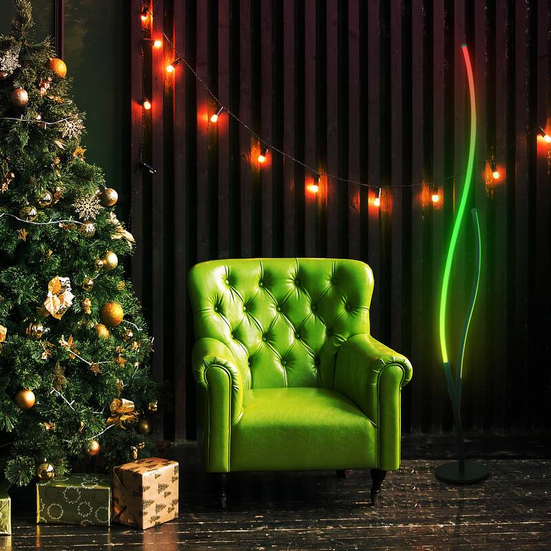 LED RGB Ripple Floor Lamp - 56x12in