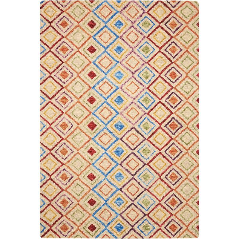 HomeRootsGeometric Bohemian Rectangle Area Rug - 72' X '48' X '0.5