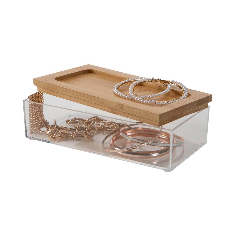 Simplify Clear Organizer with Bamboo Lid