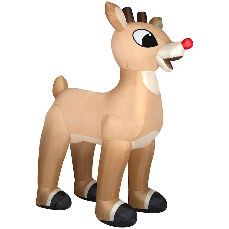 Gemmy Giant Christmas Inflatable Rudolph the Red Nosed Reindeer, 10 ft Tall