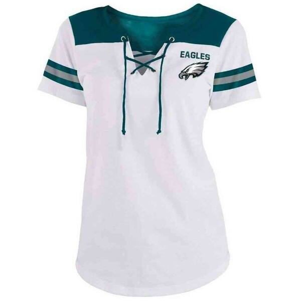 Shop New Era Womens Nfl Philadelphia Eagles Lace Up Tee T Shirt