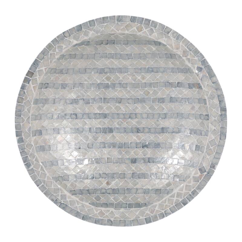 Decorative Bowl with Mosiac Inspired Finish for Home Decor - 20" - 19.75"