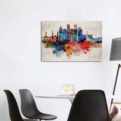 iCanvas "Detroit Abstract" by WallDecorAddict Canvas Print