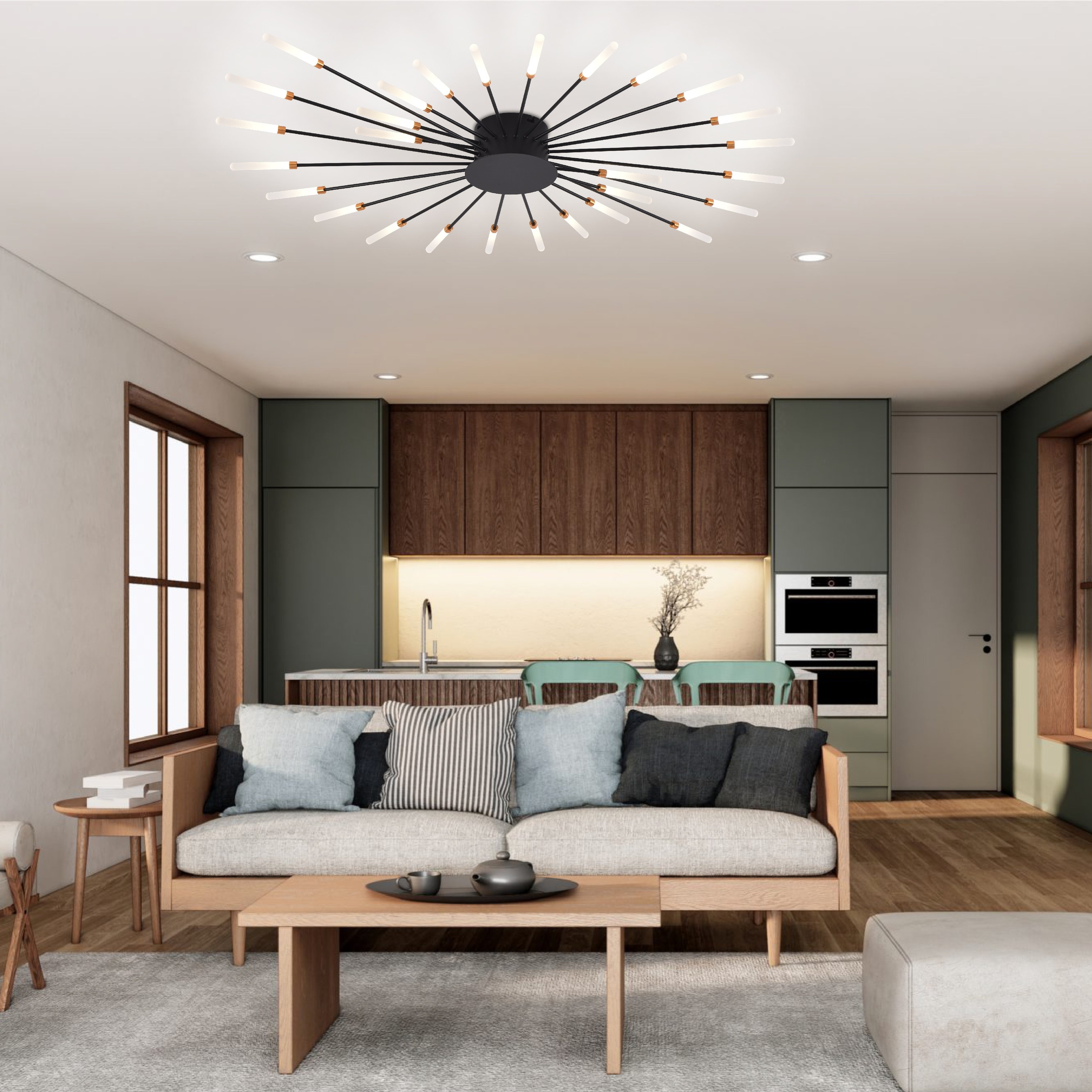 48 inch flush mount kitchen light sale