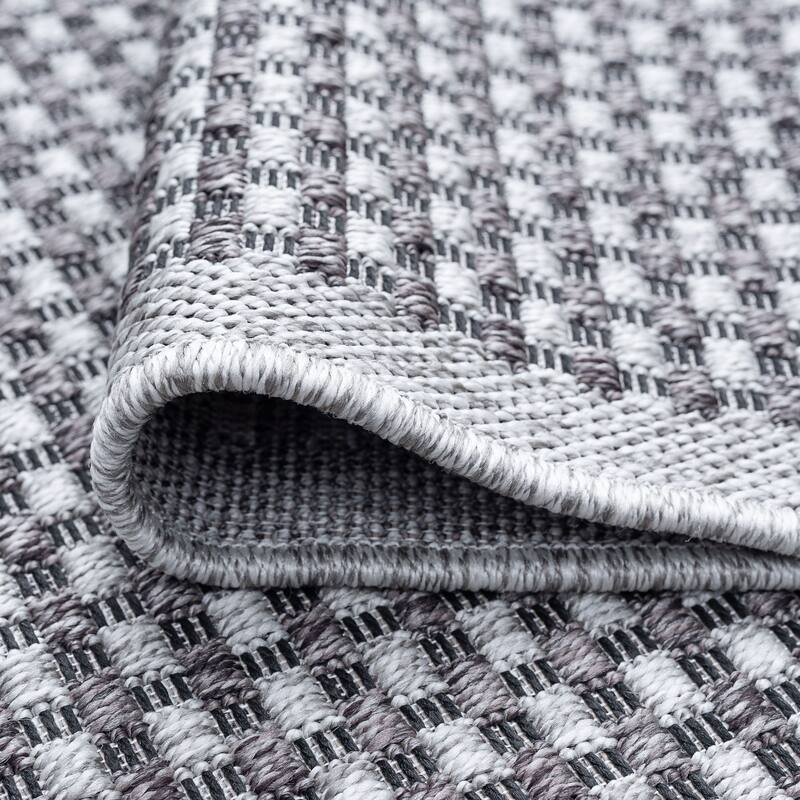 Dennis Coastal Windowpane Indoor/Outdoor Area Rug