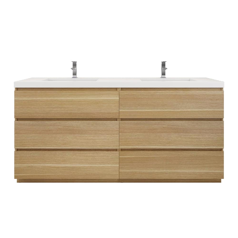 Aron 72'' Freestanding Vanity with Double Reinforced Acrylic Sink