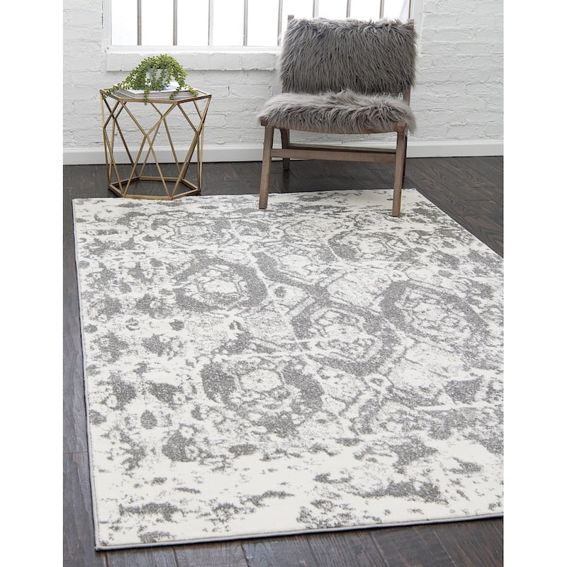 Transitional Traka Collection Area Rug - 5'x8' - Light Gray