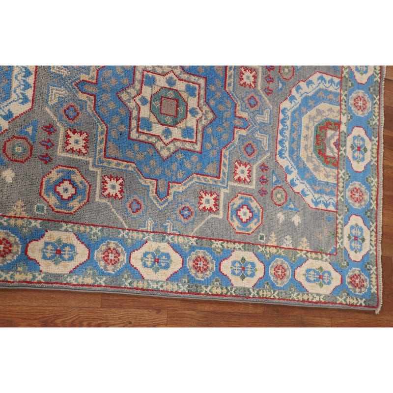 Kazak Accent Rug Handmade Traditional Foyer Wool Carpet - 2'9" x 4'0"