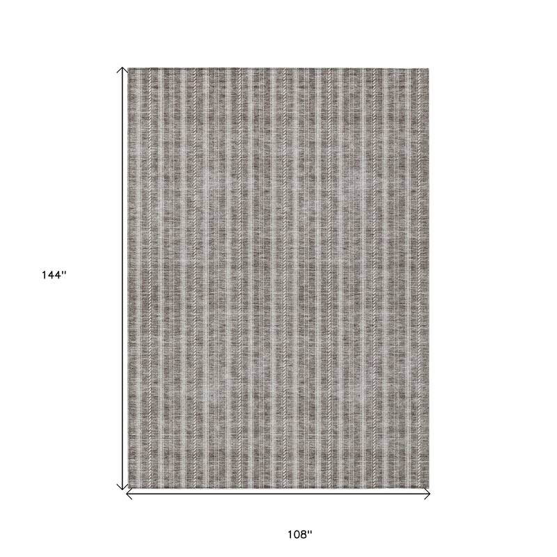 HomeRoots Striped Transitional Rectangle Outdoor Rug