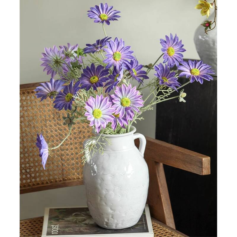 RusticReach Summer Chrysanthemum Flower Stem in Purple 23.6" Tall