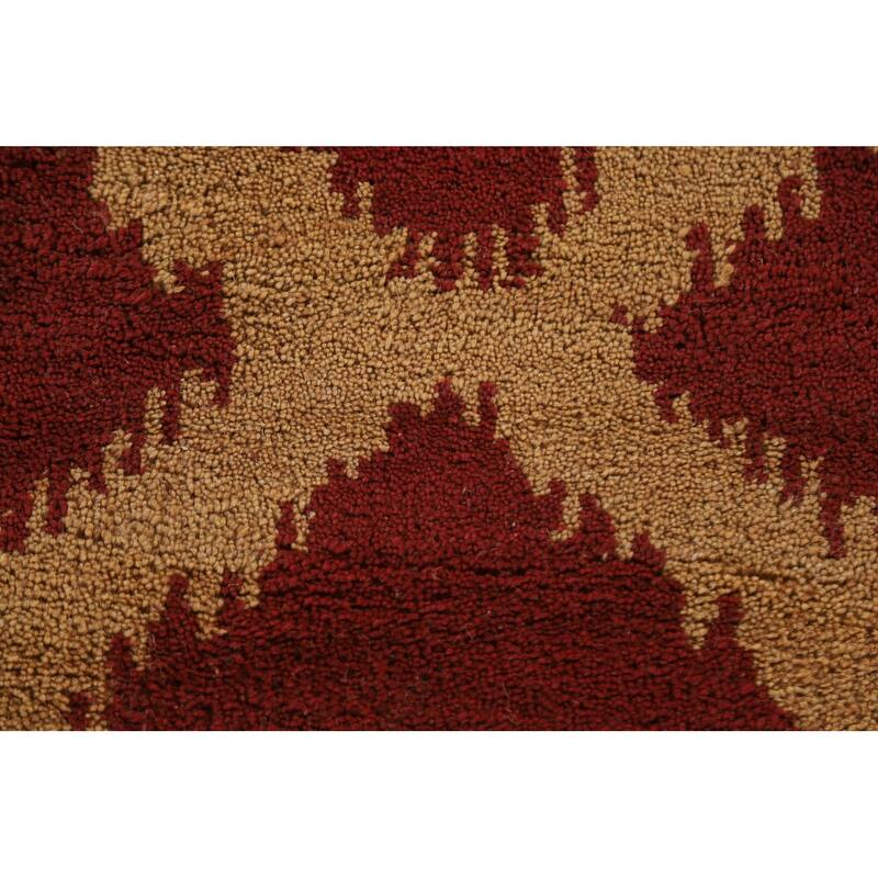 Hand Knotted Oriental 100% Wool Carpet Modern All-Over Yellow & Gold Gabbeh Area Rug - 7' 9'' X 5' 0''