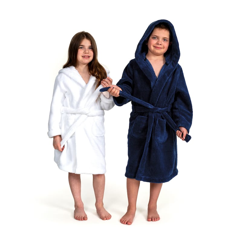 Sweet Kids 100% Polyester SUPER PLUSH Double Brushed Hooded Bathrobe