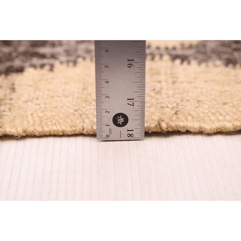 ECARPETGALLERY Flat-Weave Palas Denizli Cream Jute Kilim - 4'1 x 6'1