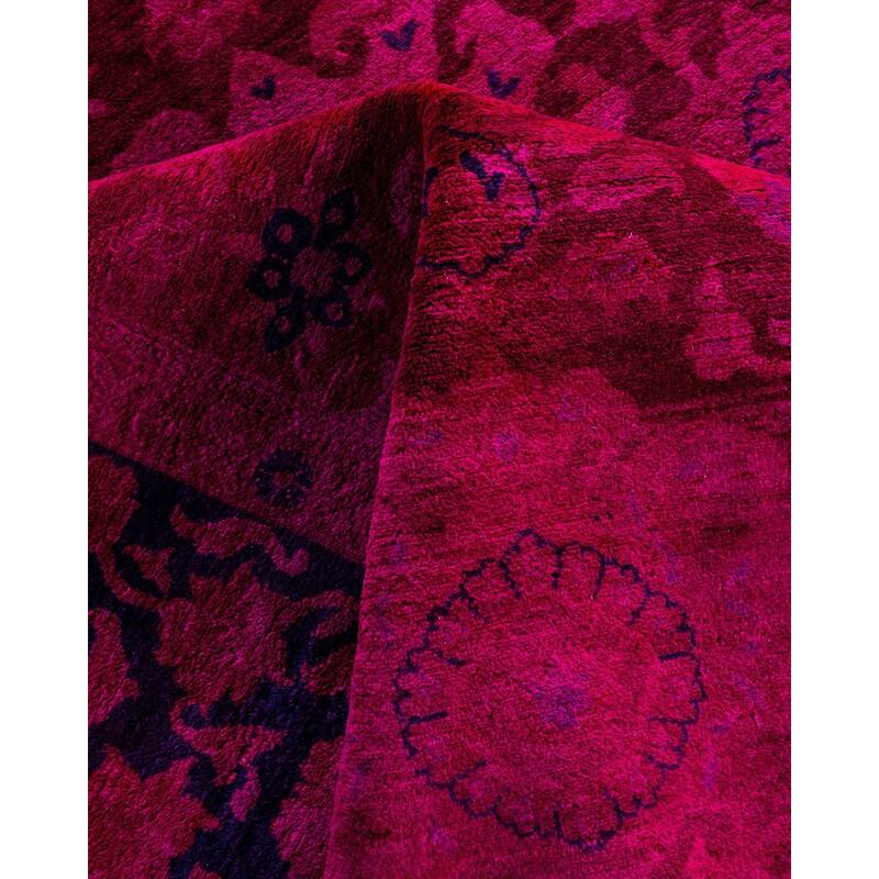 Contemporary Overdyed Wool Hand Knotted Area Rug - 6' 1" x 8' 7"