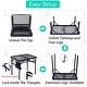 preview thumbnail 13 of 15, Folding Table Adjustable Height, Portable Camping Table with Mesh Bag Lightweight, Carry Handle for Outdoor, Beach, Picnic