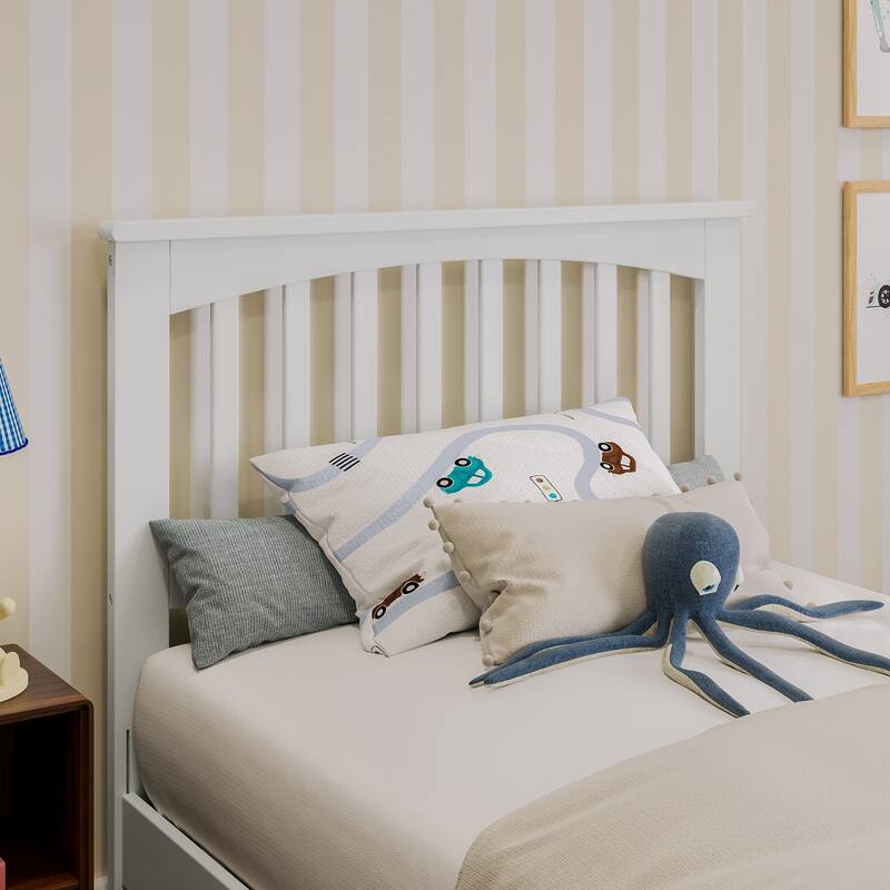 Everett Platform Bed with Panel Footboard and Twin Trundle