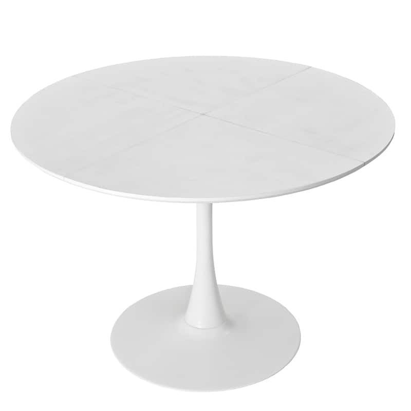 47.24"Modern Round Dining Table with Metal Base