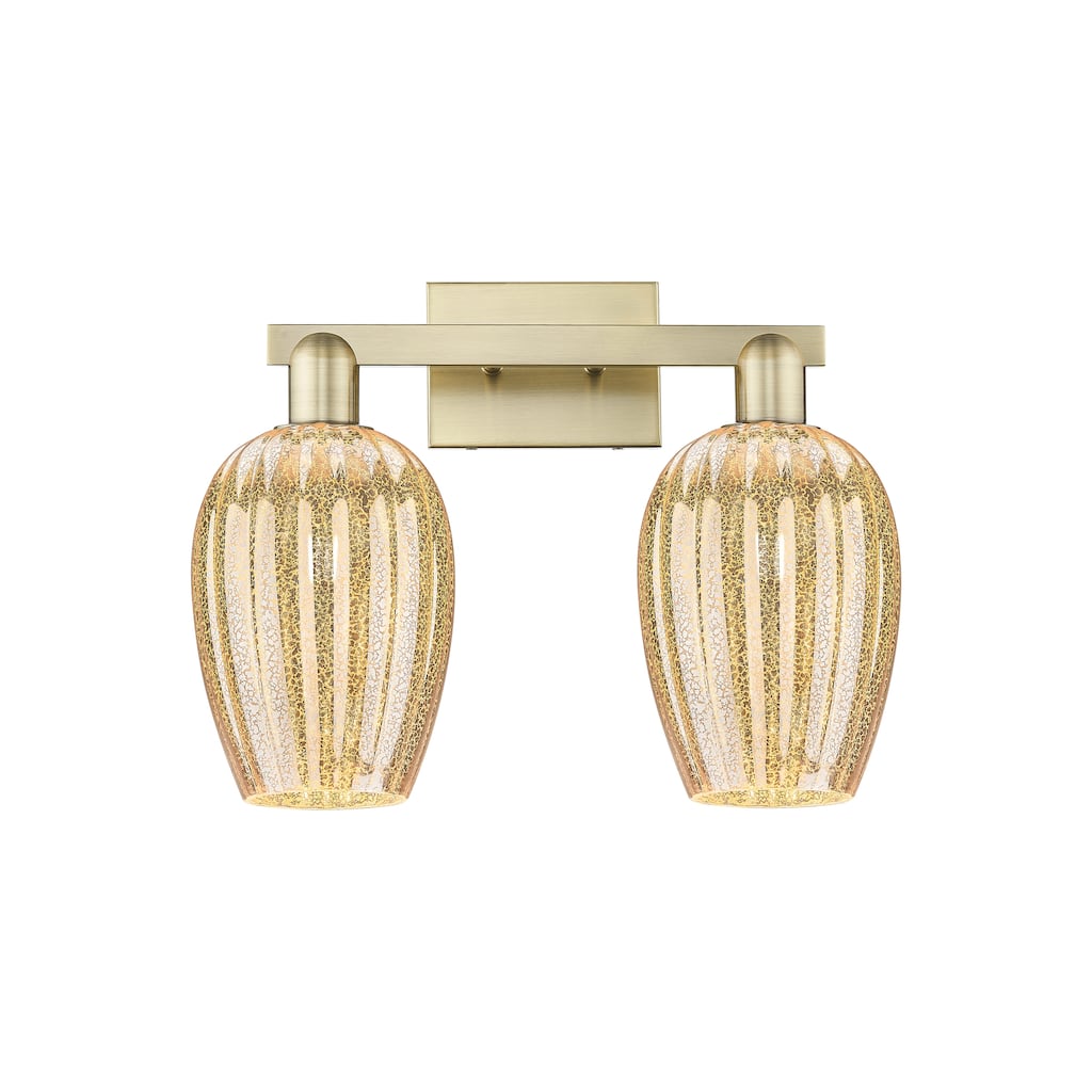 Innovations Lighting Downtown Urban - Preston - 2 Light 16" Flute Shade Bath Vanity Light