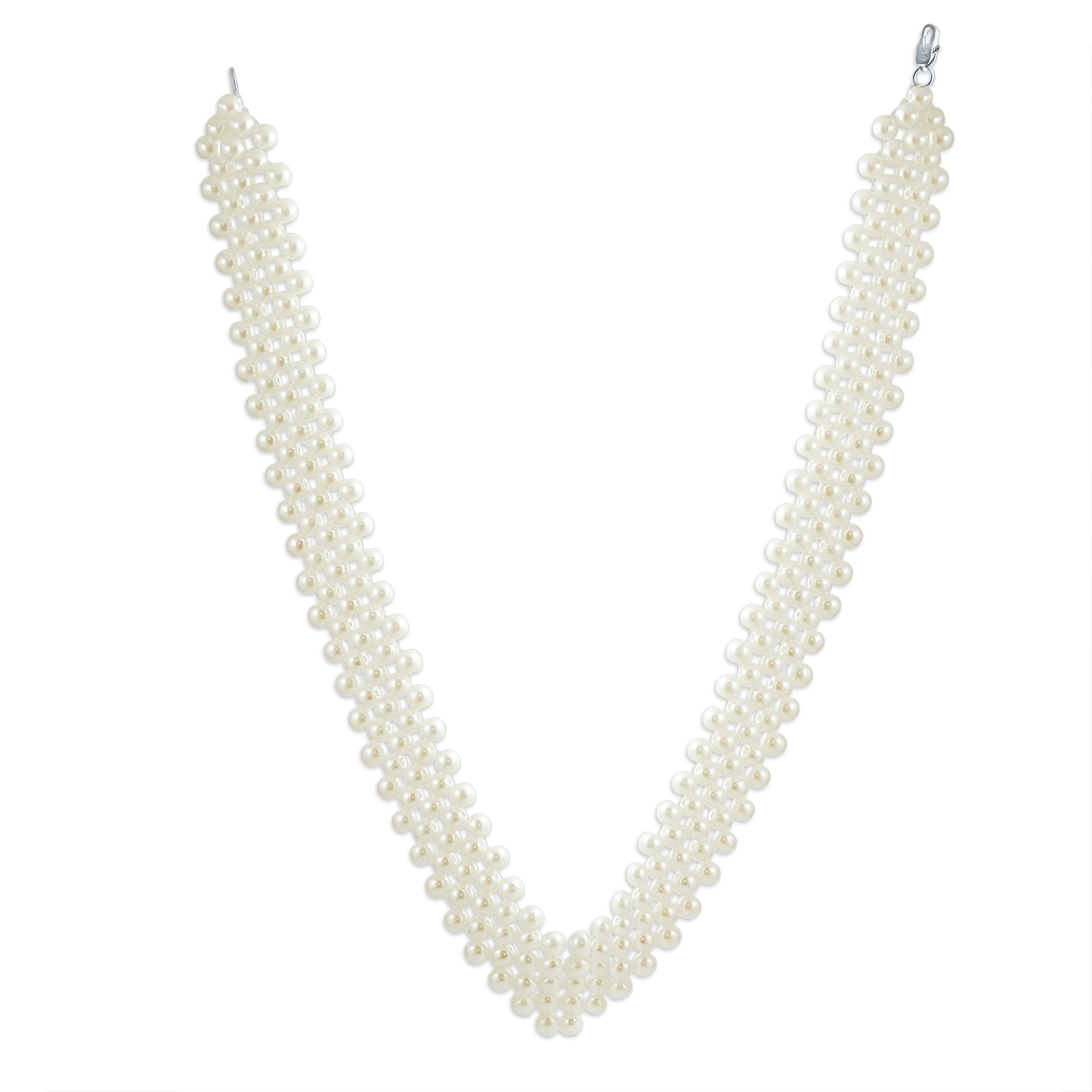 Shop Bridal Plain Statement Fashion White Imitation Pearl Collar
