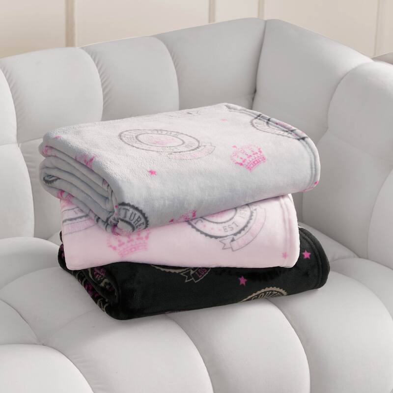 Juicy Couture Juicy Emblem 50" x 70" Plush Throw