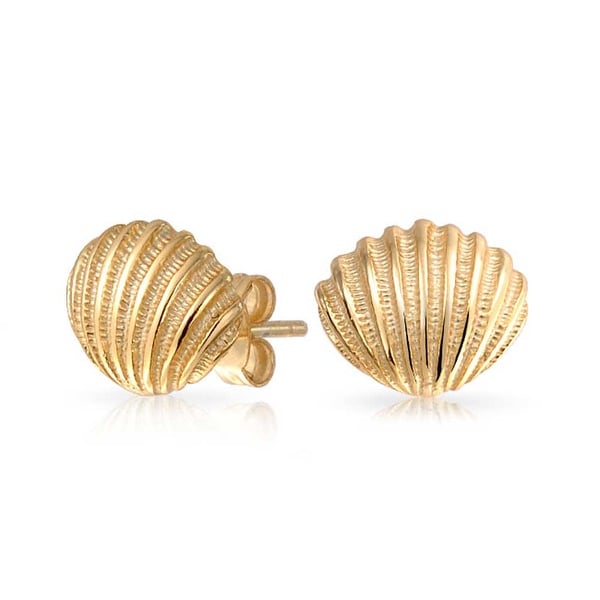 Bling Jewelry Nautical Seas Stud Earrings Gold Plated 9mm Bling Jewelry Nautical Seas Stud Earrings Gold Plated 9mm