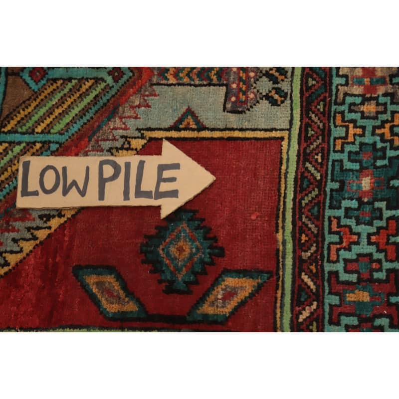 Hand Knotted Oriental 100% Wool Carpet Traditional Geometric Multi-Colored Ardebil Runner Rug - 10' 10'' X 3' 6''