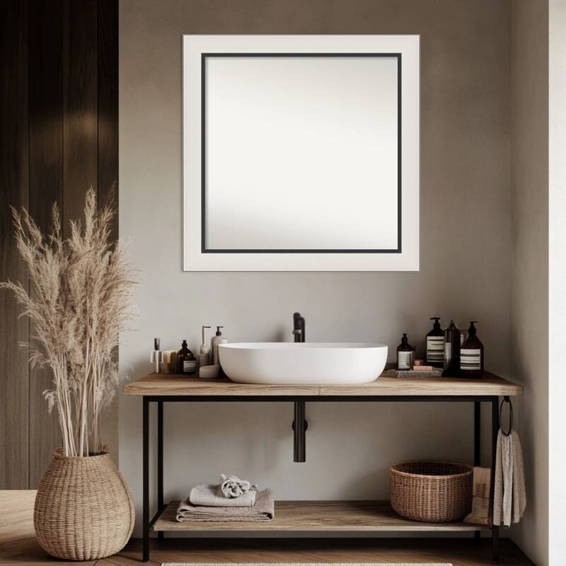 Ellie Non-Beveled Framed Bathroom Vanity Wall Mirror