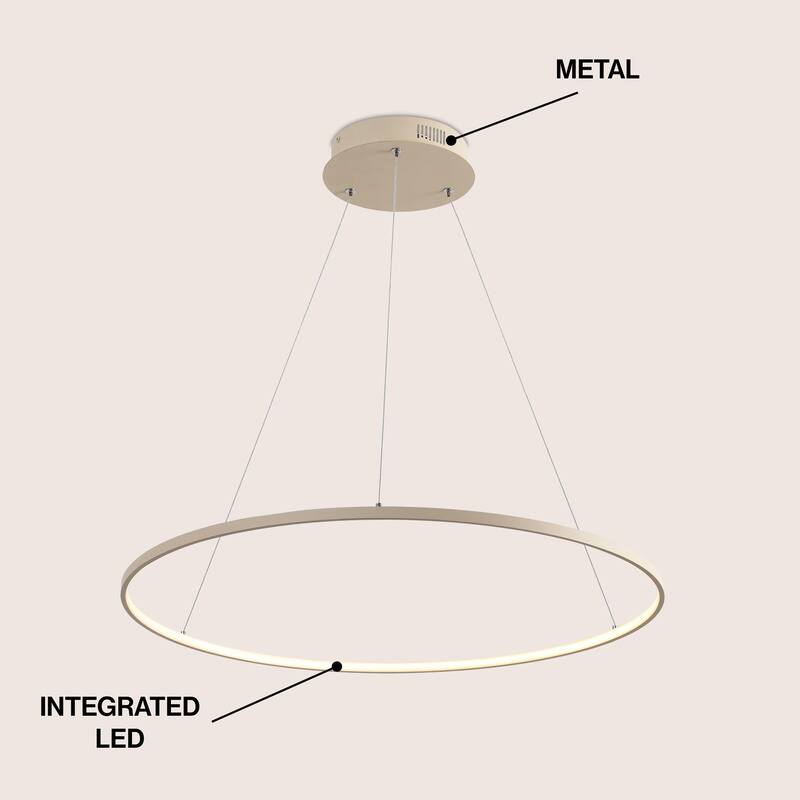 Kinsley Modern Bohemian Iron Integrated LED Pendant by JONATHAN Y